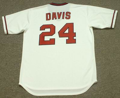 CHILI DAVIS California Angels Majestic Cooperstown Throwback Home