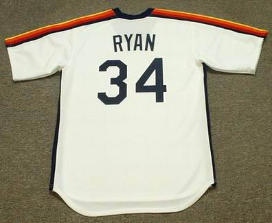 NOLAN RYAN Houston Astros 1986 Majestic Cooperstown Throwback Baseball Jersey - Custom Throwback 