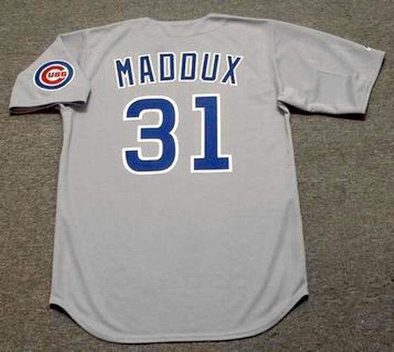 GREG MADDUX | Chicago Cubs 1990 Away Majestic Baseball Throwback Jersey