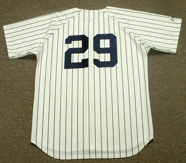 JIM "CATFISH" HUNTER New York Yankees 1977 Majestic Cooperstown Home Jersey Custom Throwback
