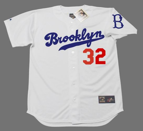 SANDY KOUFAX Brooklyn Dodgers 1950's Home Majestic  Baseball Throwback Jersey - FRONT