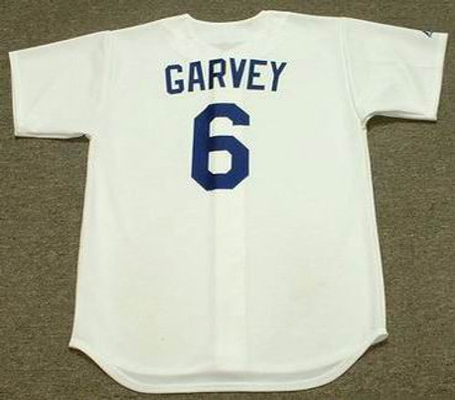 STEVE GARVEY Los Angeles Dodgers 1981 Home Majestic Baseball Throwback Jersey - BACK