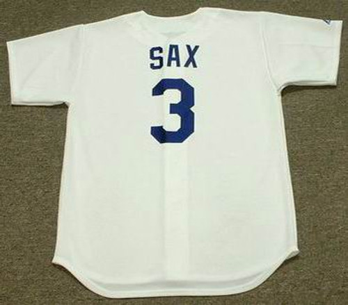 Los Angeles Dodgers Steve Sax Autographed Pro Style Grey Jersey PSA/DNA  Authenticated