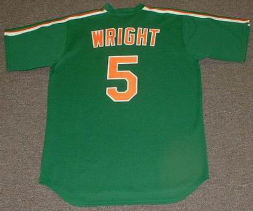 DAVID WRIGHT New York Mets 1980's Majestic Cooperstown "St. Patty's Day" Jersey