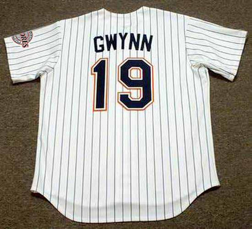 TONY GWYNN San Diego Padres 1997 Home Majestic Throwback Baseball Jersey - BACK
