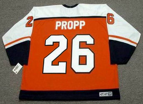 BRIAN PROPP Philadelphia Flyers 1985 Away CCM Throwback NHL Hockey Jersey - BACK