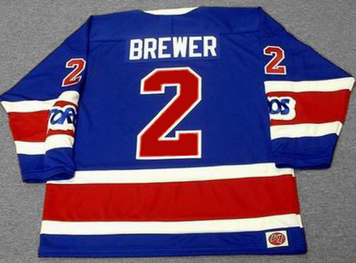 CARL BREWER Toronto Toros 1973 WHA Throwback Hockey Jersey