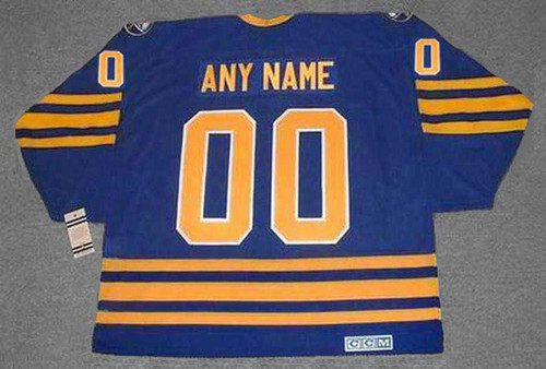 Customized 1980's Away CCM Buffalo Sabres Retro Jersey - BACK