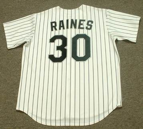 TIM RAINES Chicago White Sox 1994 Majestic Throwback Home Baseball Jersey