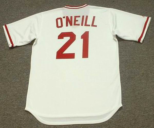 PAUL O'NEILL Cincinnati Reds 1990 Majestic Cooperstown Home Baseball Jersey