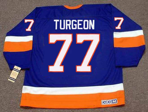 PIERRE TURGEON New York Islanders 1993 Away CCM Vintage Throwback Hockey Jersey - BACK