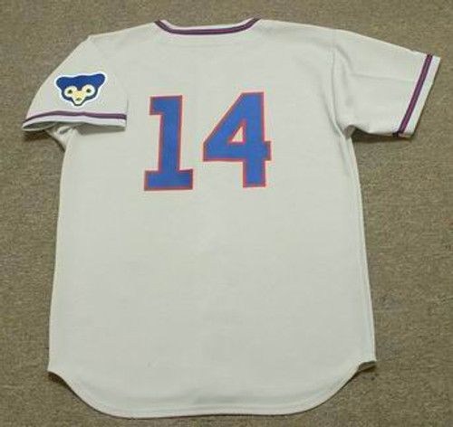 ERNIE BANKS  Chicago Cubs 1969 Home Majestic Throwback Baseball