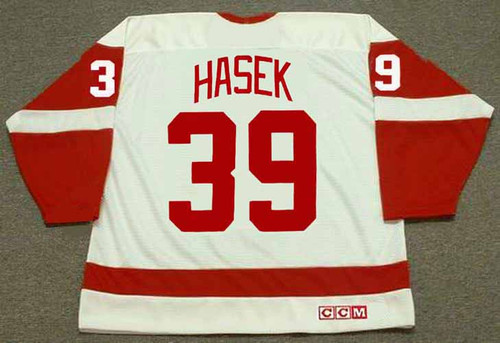 DOMINIK HASEK Detroit Red Wings 2002 Home CCM Throwback Hockey Jersey - BACK