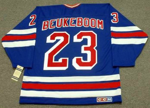 JEFF BEUKEBOOM New York Rangers 1990's CCM Vintage Throwback NHL Hockey Jersey
