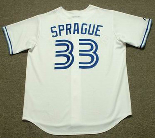 ED SPRAGUE Toronto Blue Jays 1993 Majestic Cooperstown Home Baseball Jersey