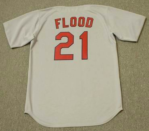 CURT FLOOD St. Louis Cardinals 1967 Majestic Cooperstown Throwback Away Jersey