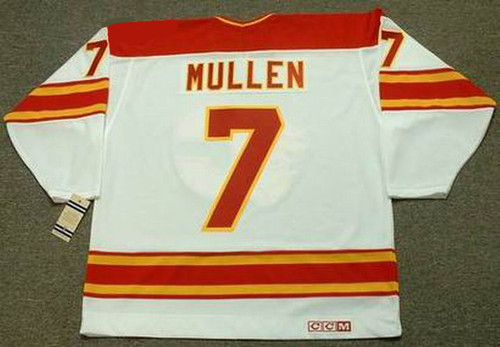 JOE MULLEN Calgary Flames 1980's CCM Vintage Throwback Home NHL Hockey Jersey