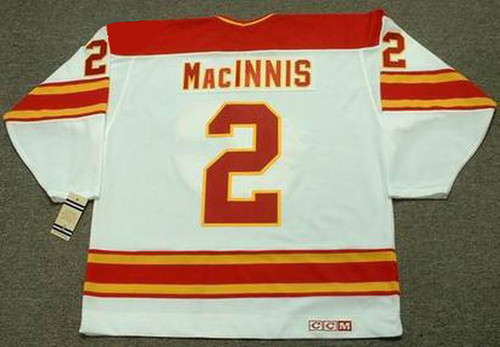 Al MacInnis 1980's Calgary Flames NHL Throwback Home Jersey - BACK