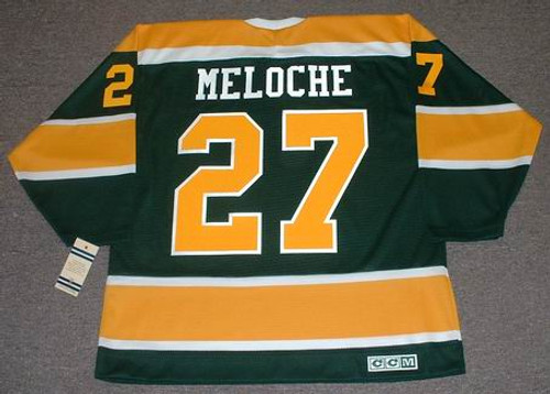 GILLES MELOCHE California Golden Seals 1972 CCM NHL Vintage Throwback Jersey - BACK