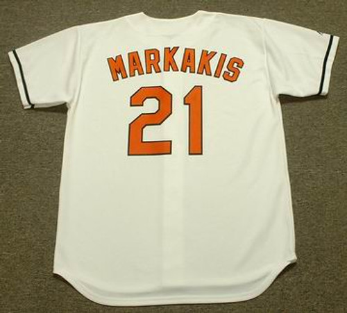 NICK MARKAKIS Baltimore Orioles 2007 Majestic Throwback Home Baseball Jersey