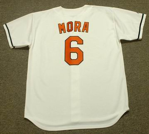 MELVIN MORA Baltimore Orioles 2004 Majestic Throwback Home Baseball Jersey