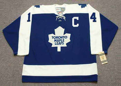 No14 Dave Keon Blue Home Authentic Stitched Jersey