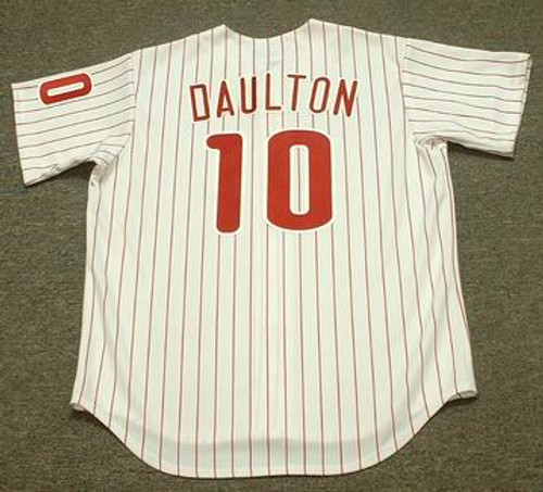 DARREN DAULTON Philadelphia Phillies 1993 Majestic Throwback Home Baseball Jersey