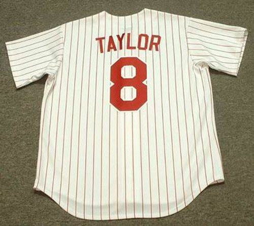 TONY TAYLOR Philadelphia Phillies 1960's Majestic Throwback Baseball Jersey