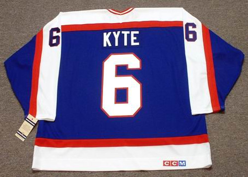 JIM KYTE Winnipeg Jets 1986 1996 Away CCM NHL Vintage Throwback Jersey - BACK