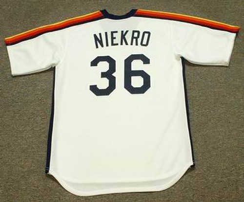 JOE NIEKRO Houston Astros 1984 Majestic Cooperstown Throwback Baseball Jersey