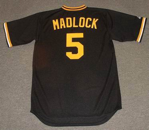 Men's Majestic Bill Mazeroski Black Pittsburgh Pirates Name & Number T-Shirt