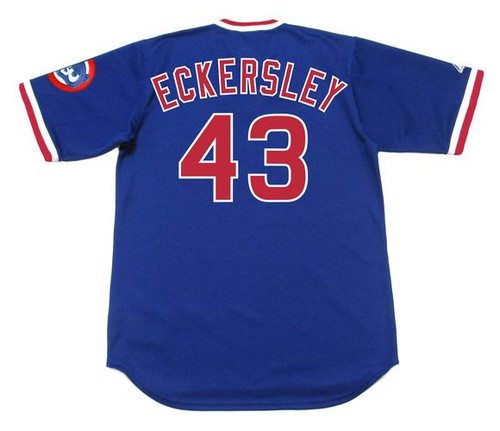 DENNIS ECKERSLEY Chicago Cubs 1986 Majestic Cooperstown Throwback Baseball Jersey