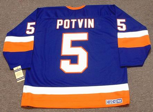 DENIS POTVIN New York Islanders 1982 Away CCM Vintage Throwback NHL Hockey Jersey - back