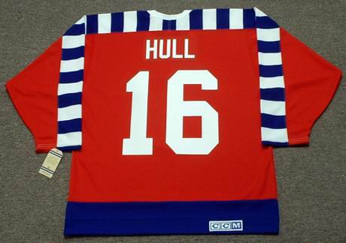 BRETT HULL  St. Louis Blues 1997 CCM Throwback Home NHL Hockey Jersey