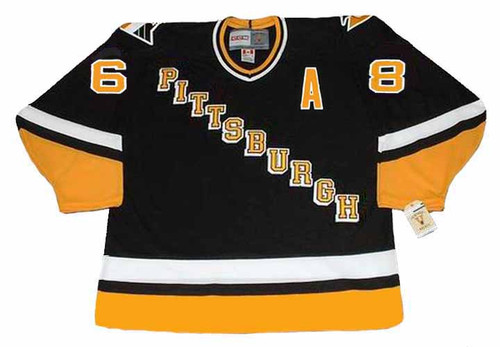JAROMIR JAGR Pittsburgh Penguins 1996 CCM Vintage Throwback Away Hockey Jersey - FRONT