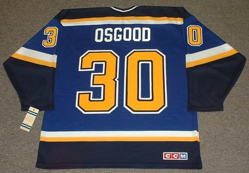 CHRIS OSGOOD St. Louis Blues 2003 CCM Throwback Home NHL Hockey Jersey - Back