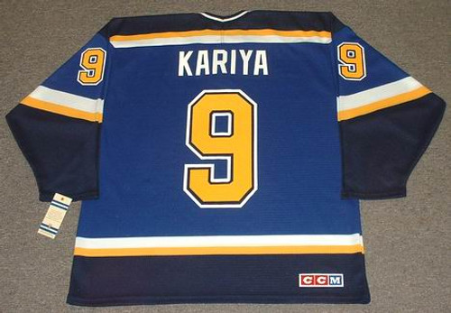 Paul Kariya 2007 St. Louis Blues Home CCM NHL Throwback Hockey Jersey - BACK