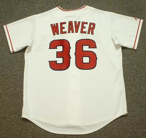 JERED WEAVER Los Angeles Angels 2014 Majestic Throwback Home Baseball Jersey
