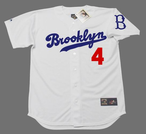 DUKE SNIDER Majestic Throwback Home Brooklyn Dodgers Shirt - FRONT