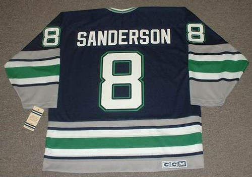 GEOFF SANDERSON 1993 Away CCM Hartford Whalers Hockey Jersey - BACK