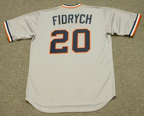 Majestic Detroit Tigers Road Gray Mark Fidrych Cooperstown 1984 Cool Base  Replica Jersey