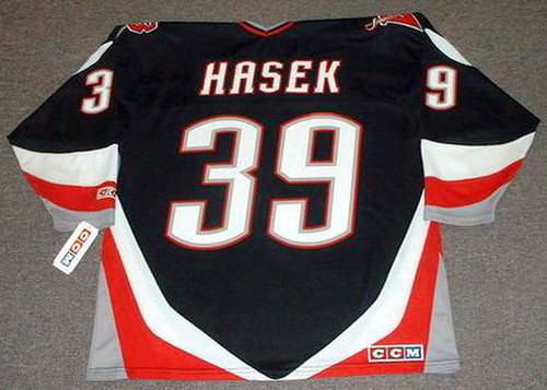 DOMINIK HASEK Buffalo Sabres 1999 Away CCM NHL Vintage Throwback Jersey  - BACK