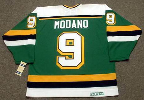 MIKE MODANO Minnesota North Stars 1991 Away CCM NHL Vintage Throwback Jersey - BACK