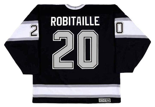 LUC ROBITAILLE Los Angeles Kings 1993 Away CCM Throwback NHL Hockey Jersey - BACK