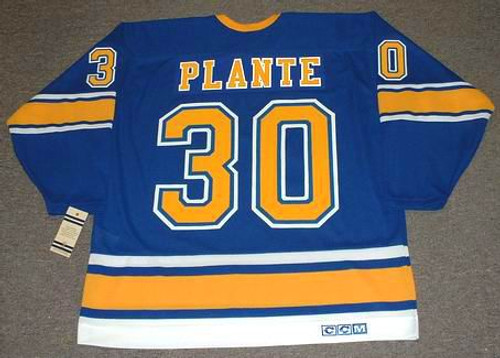JACQUES PLANTE St. Louis Blues 1968 CCM Vintage Throwback NHL Hockey Jersey