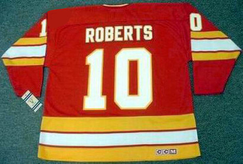 GARY ROBERTS Calgary Flames 1980's CCM Vintage Throwback Away NHL Hockey Jersey
