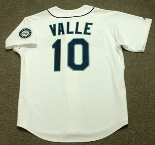 DAVE VALLE Seattle Mariners 1993 Majestic Throwback Home Baseball Jersey - BACK