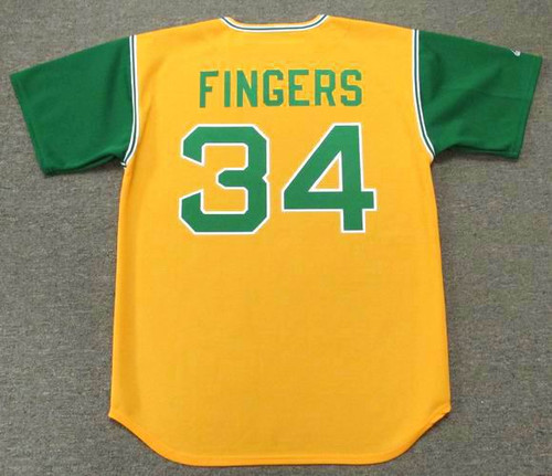 ROLLIE FINGERS Oakland Athletics 1969 Majestic Cooperstown Throwback Baseball Jersey