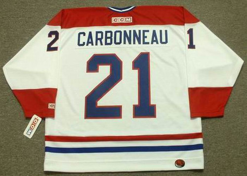 GUY CARBONNEAU Montreal Canadiens 1993 Home CCM Throwback NHL Hockey Jersey - BACK