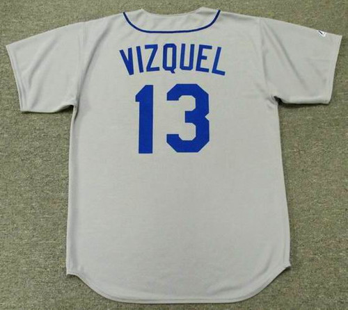 OMAR VIZQUEL Seattle Mariners 1992 Majestic Cooperstown Away Baseball Jersey